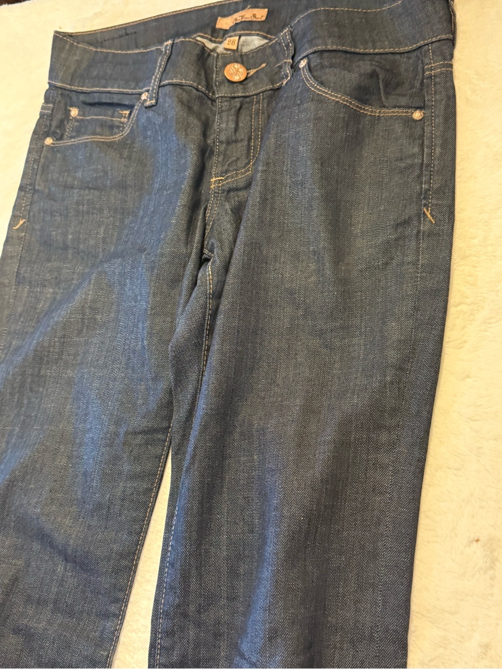 See Thru Soul Men's Dark Blue Straight Jeans